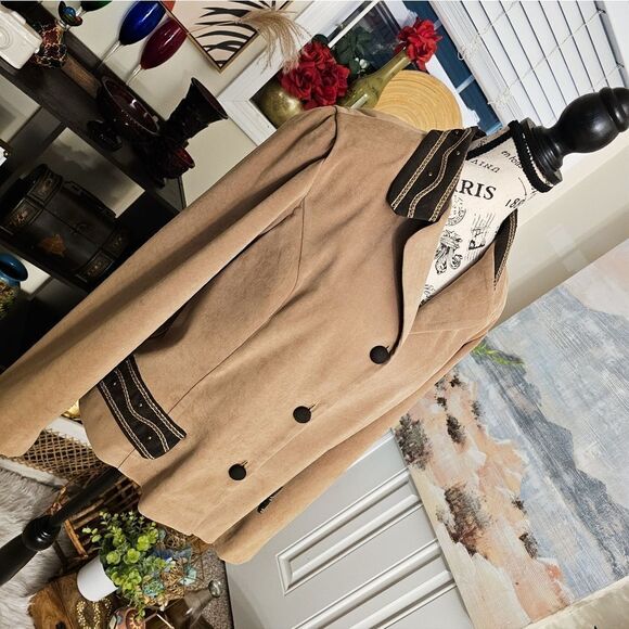 VTG John Roberts Preppy Tan Western Flare Blazer Jacket. - Picture 13 of 15